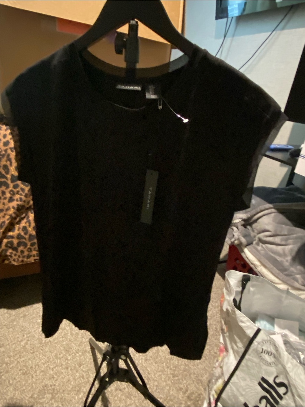 Sleeveless Black Women's Top by Tahari